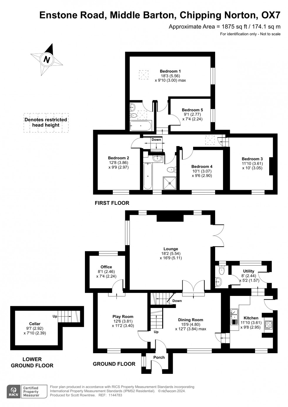 Floorplan for Middle Barton, Chipping Norton, Oxfordshire