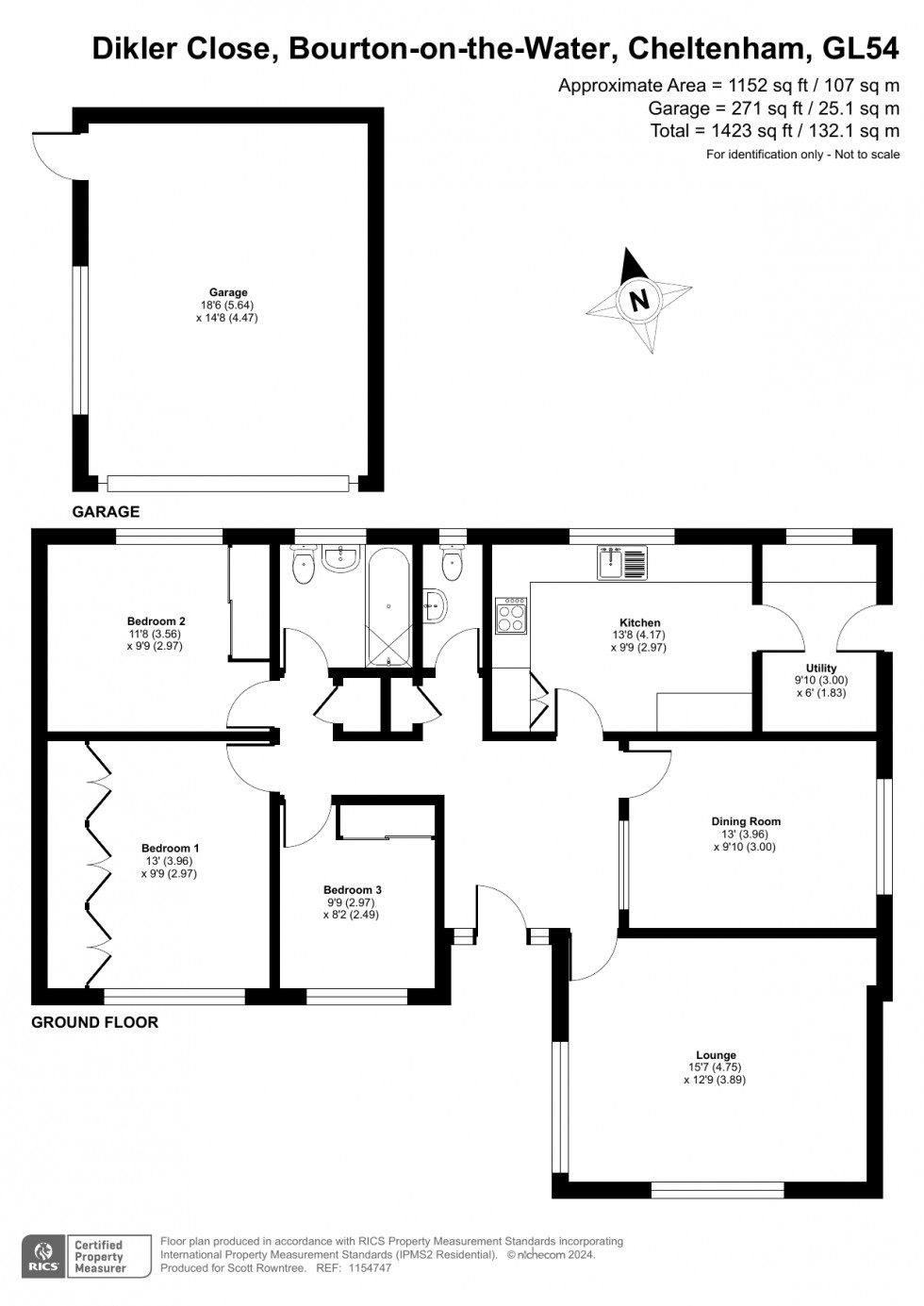 Floorplan for Bourton-on-the-Water, Cheltenham, Gloucestershire